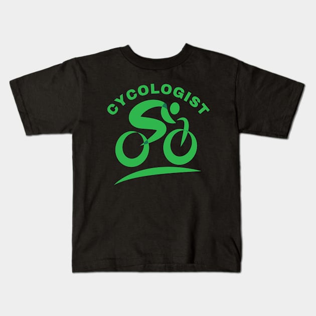 Cycologist Kids T-Shirt by MtWoodson